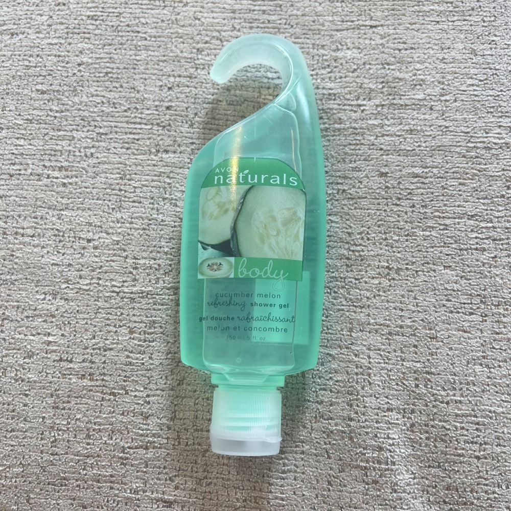 Avon Naturals Cucumber Melon Refreshing Shower Gel 5oz Hook Bottle Vintage 2005